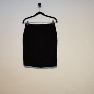 Banana Republic Black Jacquard Pencil Skirt Size 2